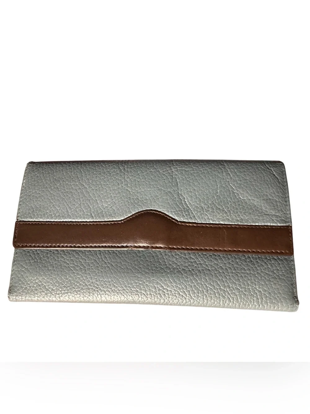 Christian Dior Green Wallet With Signature Embossed Brown Leather